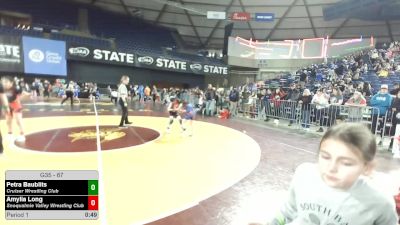 67 lbs Cons. Sub-semis - Petra Baublits, Cruiser Wrestling Club vs Amylia Long, Snoqualmie Valley Wrestling Club