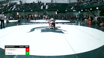 174 lbs Cons. Round 5 - Cale Anderson, Wisconsin vs Ceasar Garza, Michigan State