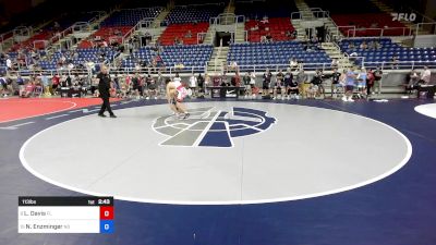 113 lbs Cons 16 #2 - Liam Davis, FL vs Nicolas Enzminger, ND