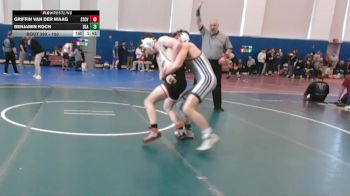 150 lbs Champ. Round 1 - Benjamin Koch, Blair Academy vs Griffin Van Der Waag, St Christopher