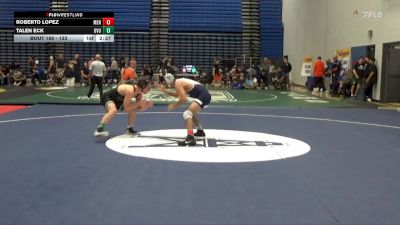 133 lbs Cons. Round 3 - Roberto Lopez, Menlo (Calif.) vs Talen Eck, Utah Valley University