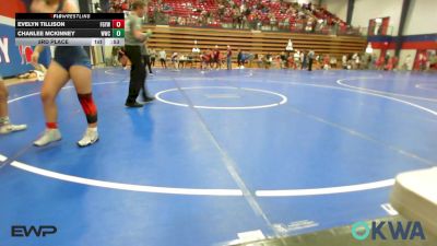 115 lbs 3rd Place - Evelyn Tillison, Fort Gibson Youth Wrestling vs Chanlee McKinney, Woodland Wrestling Club