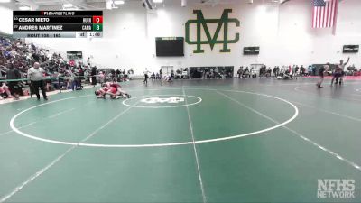 165 lbs Champ. Round 1 - Andres Martinez, San Jacinto Valley Academy vs Cesar Nieto, Hueneme