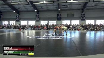 133 lbs Cons. Semi - Dylan Le, Ohio Northern University vs Joey Langeman, Trine University