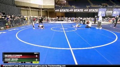 45 lbs Quarterfinal - Decker O`Connor, Outlaw Wrestling Club vs Mosby Brasel, Maddogs Wrestling