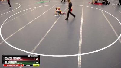 Cons. Round 1 - Bo Johnson, Zimmerman Wrestling Club vs Cooper Bernier, Forest Lake Wrestling Club