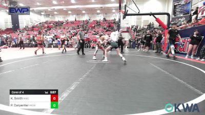 80 lbs Consi Of 4 - Kyan Smith, Maize Wrestling Club vs Paisleigh Carpenter, Midwest City Bombers Youth Wrestling Club