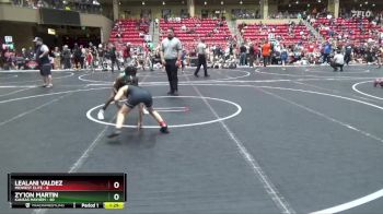 76 lbs Round 5 (6 Team) - Lealani Valdez, Midwest Elite vs Zy`ion Martin, Kansas Mayhem