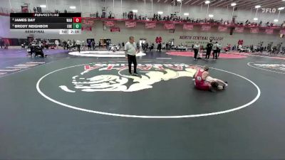 133 lbs Semifinal - Brody Neighbor, Coe vs James Day, Wabash