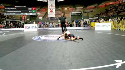 Bantam - 56 lbs Cons. Round 3 - Isaac Perez, Savage House Wrestling Club vs Jordan Vanover, Imperial Valley Panthers Wrestling