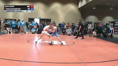 126 lbs Cons. Sub-semis - Zack Dixon, South Side Wrestling Club vs Evan Schomburg, TWC