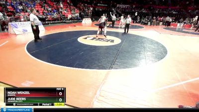 1A 215 lbs Semifinal - Noah Wenzel, Dakota vs Jude Beers, Johnston City