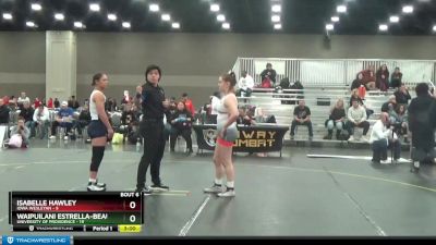 143 lbs Round 1 (16 Team) - Isabelle Hawley, Iowa Wesleyan vs Waipuilani Estrella-Beauchamp, University Of Providence