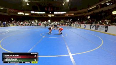 118 lbs Quarterfinal - Logan Flynn, Grindhouse Wrestling Club vs Demetri Bosch, Thorobred Wrestling Club