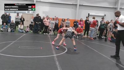 64 lbs Round 1 (6 Team) - Allie Zieminick, Lady Warriors United Gold vs Dublin Parnell, PA West Yellow
