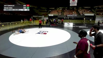 120 lbs Cons. Sub-quarters - Micah Vera, Titan Mercury Wrestling Club (TMWC) vs Jett Gonzalez, Dark Knight Wrestling Club