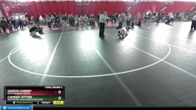 63 lbs Cons. Round 2 - Camden Ottow, Waterford Youth Wrestling Club vs Jaxsyn Cherry, B.A.M. Training Center