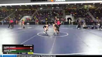125 lbs Quarterfinal - Alexis Winkey, Ames vs Sophie Barnes, Lewis Central