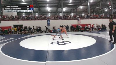 70 kg Champ. Rd Of 128 - Cutter Sheets, Cowboy RTC vs Hercules Windrath, Lions Wrestling Club