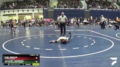 60 lbs Cons. Round 4 - Cael Breslin, Hamburg Hawks vs Zachary Lawrence, SAA / Fits Wrestling Academy