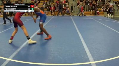 110 lbs Cons. Round 1 - Zion Alstat, Jesup Mat Club vs Evan Becker, Wabasha-Kellogg-Alma-Pepin