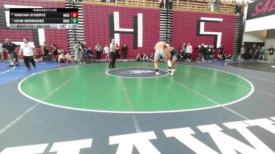 285 lbs Round Of 16 - Tristan Sybertz, Middleborough vs John Bermudez, Minnechaug