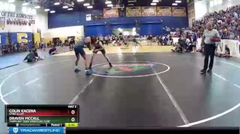 132 lbs Cons. Semi - Draven McCall, Tampa Bay Tiger Wrestling Club vs Colin Kacena, CFWA @ LHP