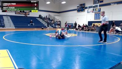 133 lbs Round 1 (6 Team) - Jordan Free, Snow vs Hoyt Hvass, North Idaho College