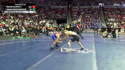 2A-126 lbs Champ. Round 2 - Mason Glotfelty, Decorah vs Adrian Phetxoumphone, Clarion-Goldfield-Dows