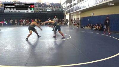 184 lbs Champ. Round 2 - Juan Nuno, Lemoore College vs Enson Munoz, Cuesta College
