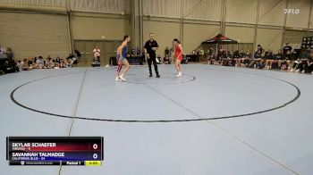 120 lbs Quarterfinals (8 Team) - Skylar Schaefer, Virginia vs Savannah Talmadge, California Blue