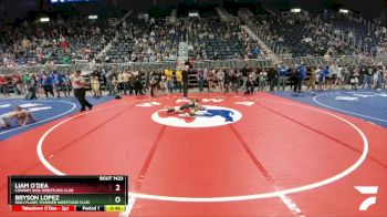 97 lbs Champ. Round 1 - Bryson Lopez, High Plains Thunder Wrestling Club vs Liam O`Dea, Cowboy Kids Wrestling Club