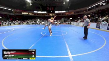 132 lbs Cons. Semi - Javier Lopez, Yuma Catholic vs Brody Cluff, Show Low