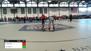 124-131 lbs Cons. Round 1 - Ethan Foster, Alber Athletics vs Benjamin Messier, Naperville North High School