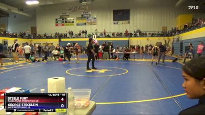 117 lbs Round 1 - George Stecklein, Hays Wrestling Club vs Steele Fury, Kanza FS/GR Wrestling Club