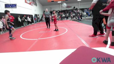 70-73 lbs Rr Rnd 2 - Tsu-tli Christie-Vangen, Fort Gibson Youth Wrestling vs Lincoln Laskey, RAW