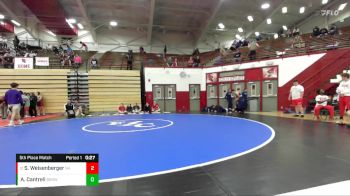 140-150 lbs 5th Place Match - Seth Weisenberger, New Albany vs Arthur Cantrell, Brownsburg