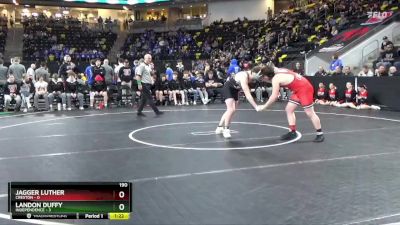 190 lbs Quarterfinal - Jagger Luther, Creston vs Landon Duffy, Independence