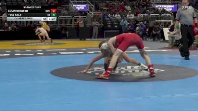 113 lbs Quarterfinal - Eli Ogle, Tri West vs Colin Strayer, Crown Point