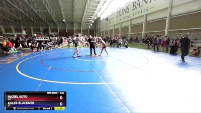 120 lbs Quarterfinal - Haziel Soto, WA vs Kaleb Blackner, UT