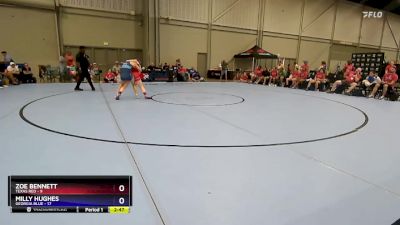 130 lbs Placement Matches (8 Team) - Zoe Bennett, Texas Red vs Milly Hughes, Georgia Blue