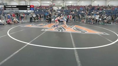 130 lbs Cons. Semis - Claire Hume, Whatcom Wrestling Academy vs Sophia Fodera, Poway RTC