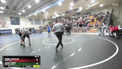 132 lbs Cons. Round 4 - Dane Zisko, Fountain Valley vs Aiden Aguilar, Santa Ana