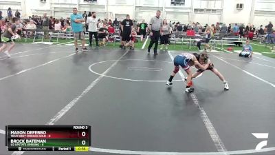 44 lbs Round 3 (6 Team) - Mason DeFebbo, Team West Virginia Gold vs Brock Bateman, U2 Upstate Uprising