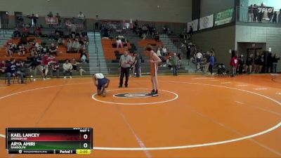 134 lbs Round 5 - Kael Lancey, Grissom Hs vs Arya Amiri, Randolph