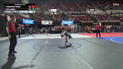 78 lbs Cons. Semi - Christian Parra, Worland Wrestling Club vs Mac Binek, Buffalo Outlaws Wrestling