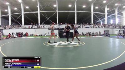 121 lbs Round 2 (6 Team) - Nayeli Duron, Michigan vs Mikayla Perkins, Indiana