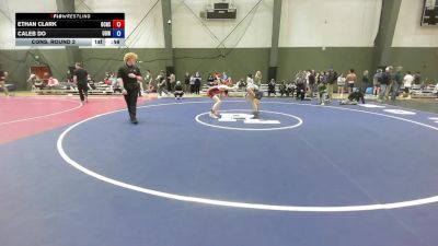 Junior FK - 126 lbs Cons. Round 2 - Ethan Clark, Oregon City High School Wrestling vs Caleb Do, UP Outlaw WC