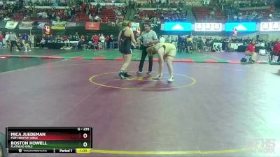 G - 235 lbs Cons. Round 4 - Boston Howell, Flathead Girls vs Mica Juedeman, Fort Benton Girls