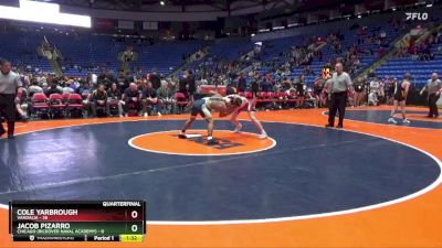 132 lbs Quarterfinals (8 Team) - Jacob Pizarro, Chicago (Rickover Naval Academy) vs Cole Yarbrough, Vandalia